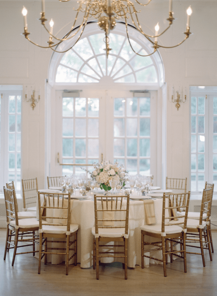 A romantic garden ceremony at Dumbarton House with historic charm in Georgetown Washington DC